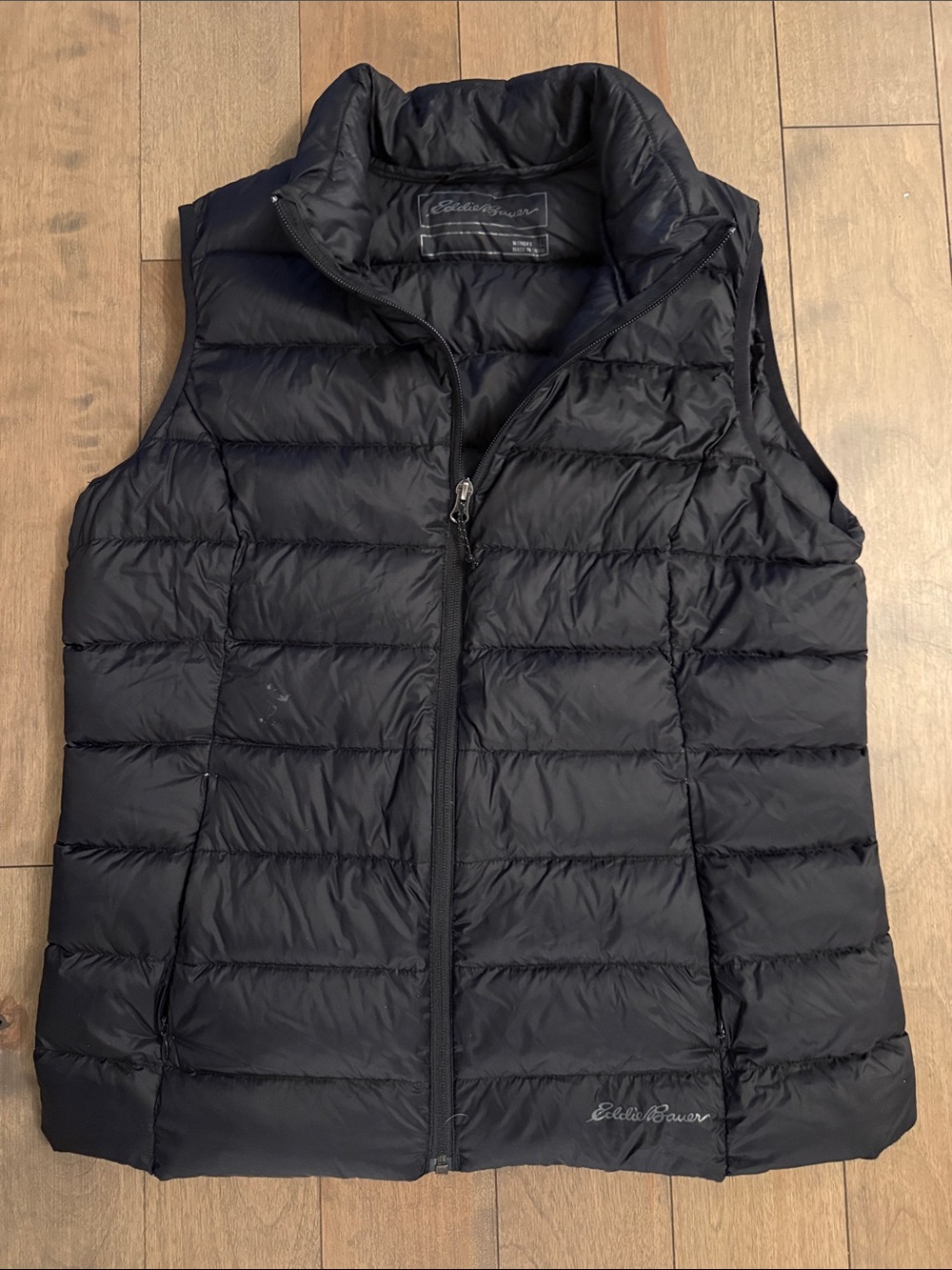 Eddie Bauer Women's Black Quilted Packable Puffer Vest